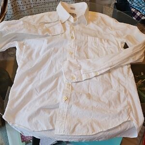 J. Crew Men's Classic Slim Fit White Button Down Shirt Size Medium